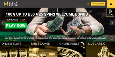 casino mega no deposit bonus paypal